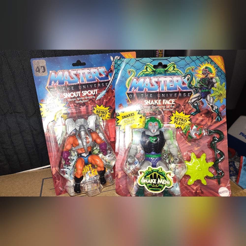 Masters of the Universe Snout Spout & Snake Face figure set
